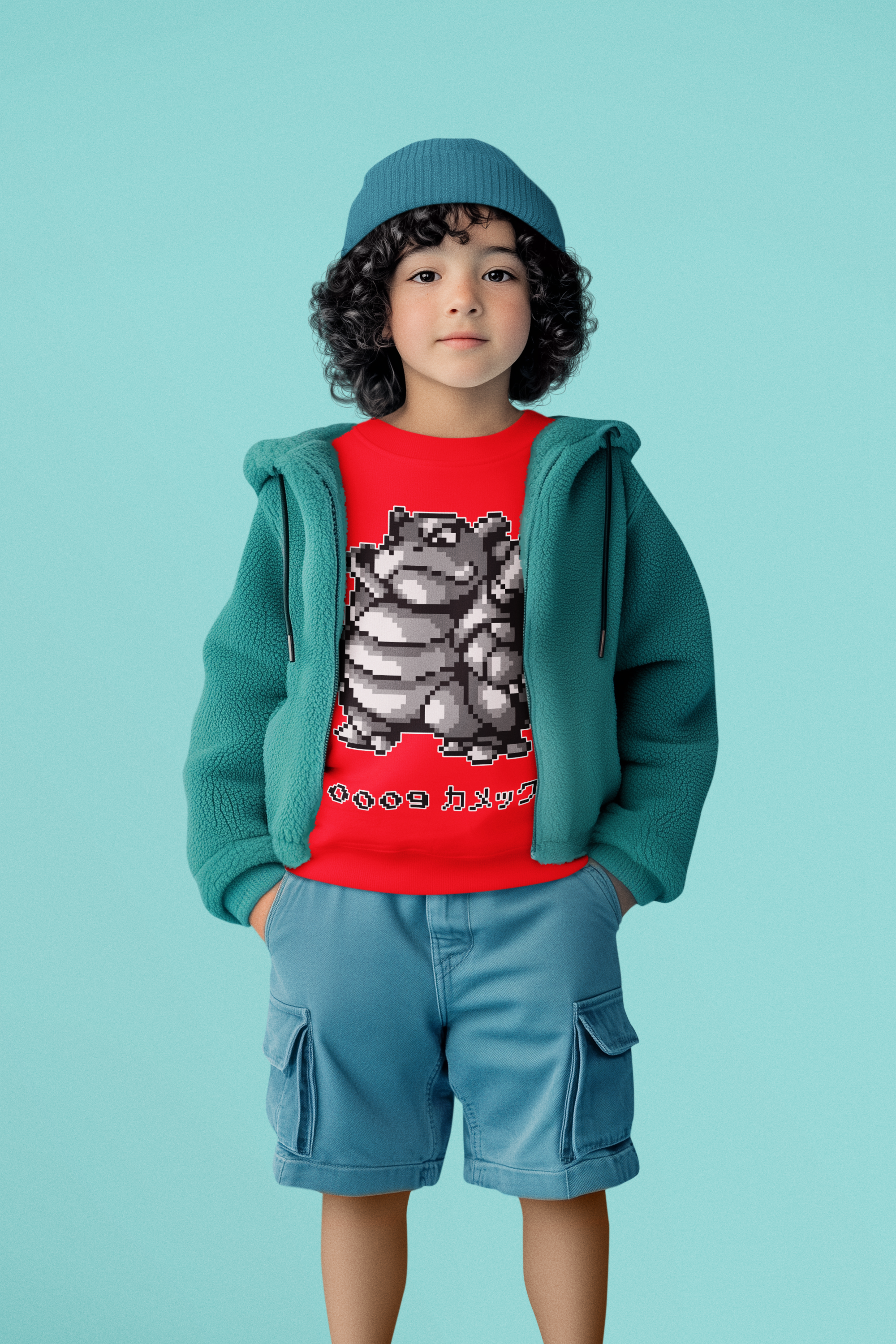 Red & Blue Sprites - PKMN011 - Sudadera Infantil Cuello Redondo (4 - 7 años)