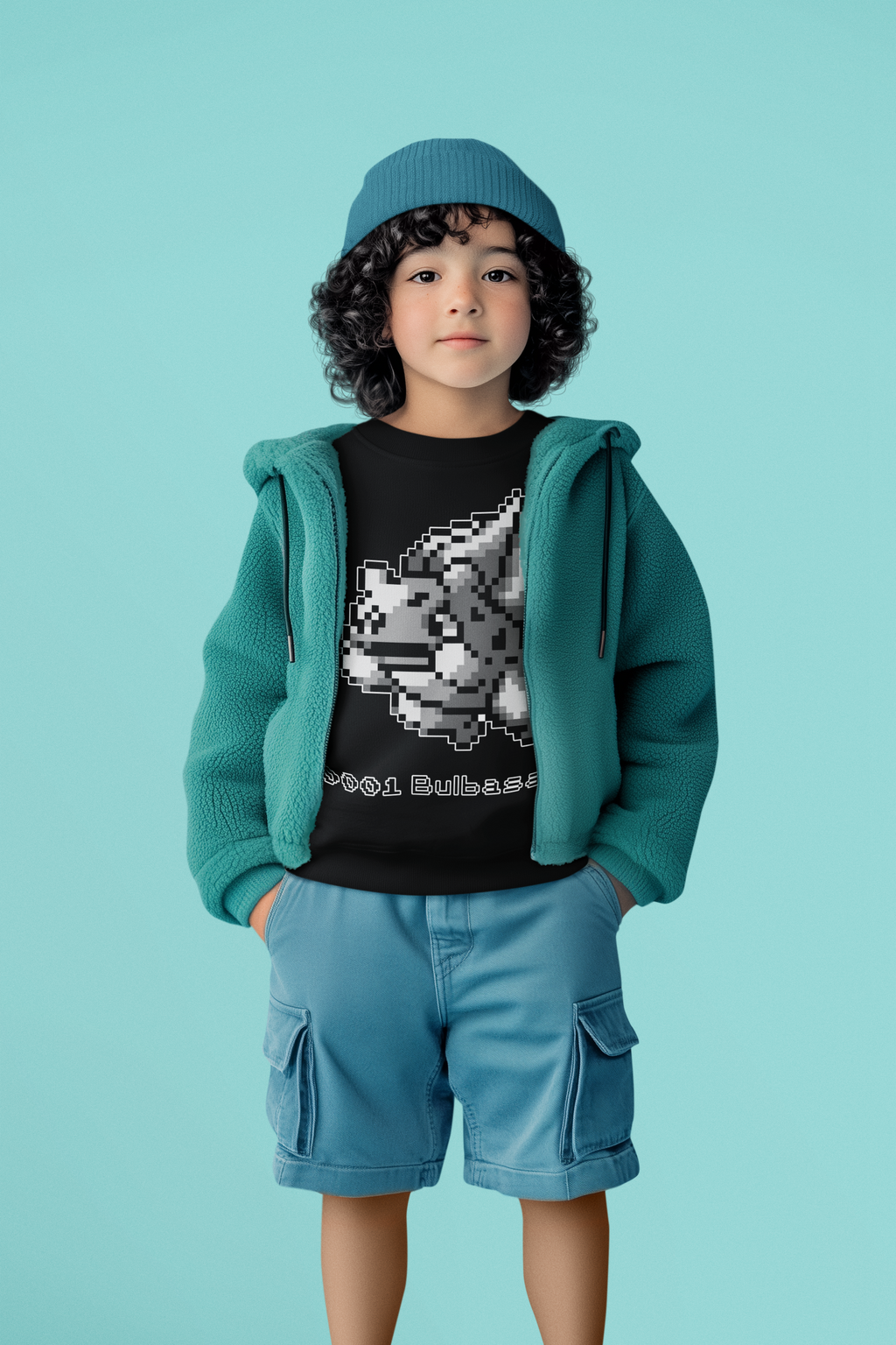 Red & Blue Sprites - PKMN004 - Sudadera Infantil Cuello Redondo (4 - 7 años)