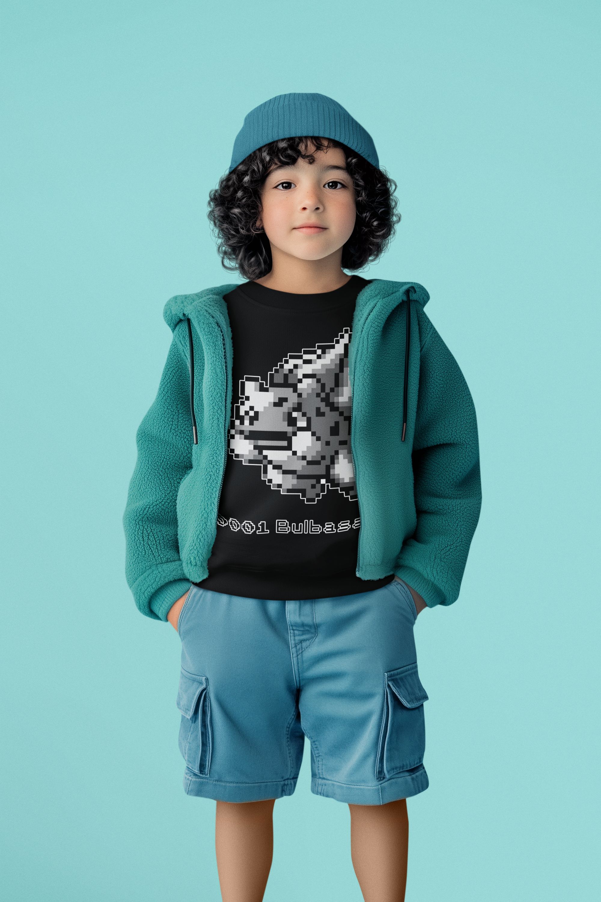 Red & Blue Sprites - PKMN004 - Sudadera Infantil Cuello Redondo (4 - 7 años)