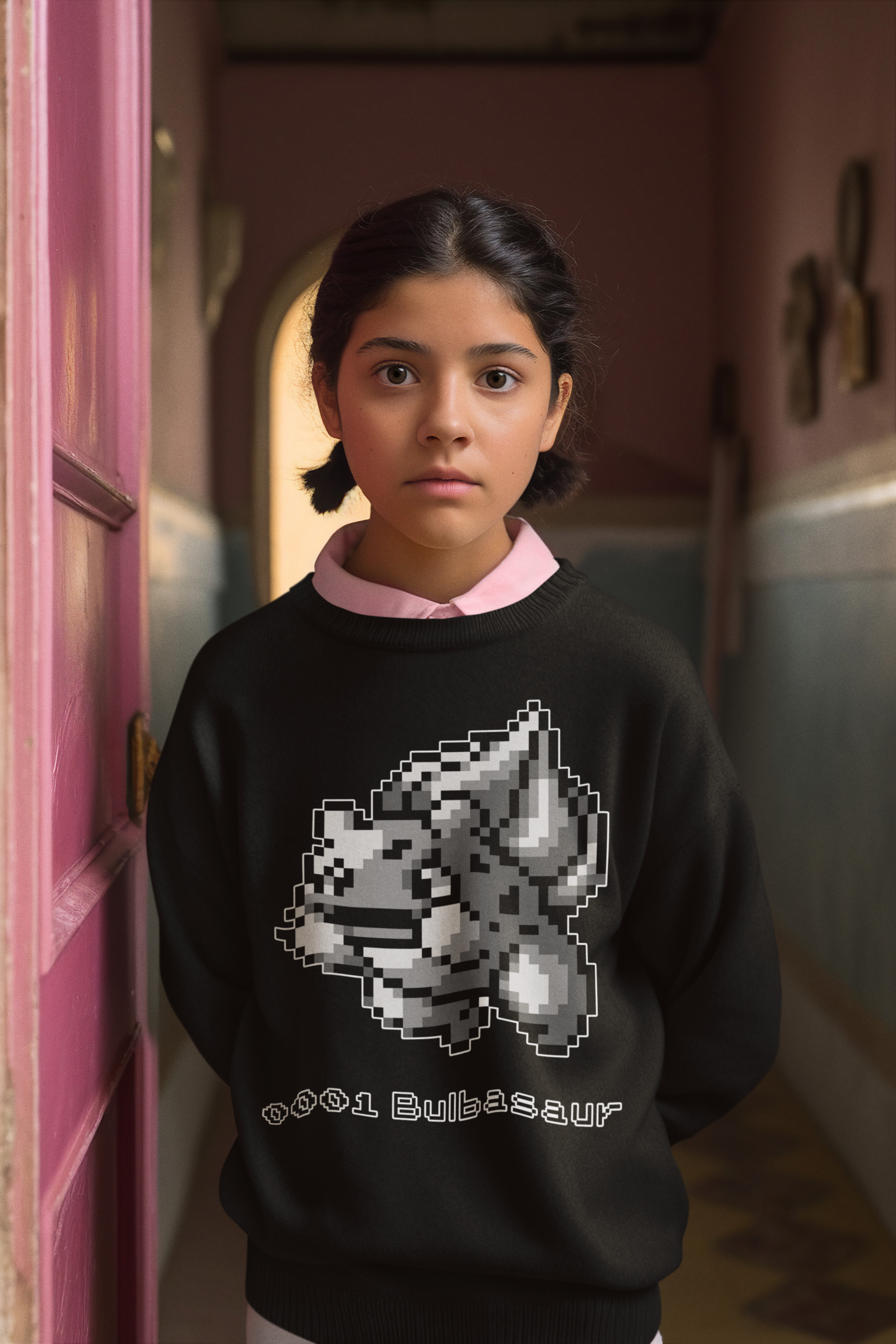 Red & Blue Sprites - PKMN004 - Sudadera Juvenil Cuello Redondo (8 - 14 años)