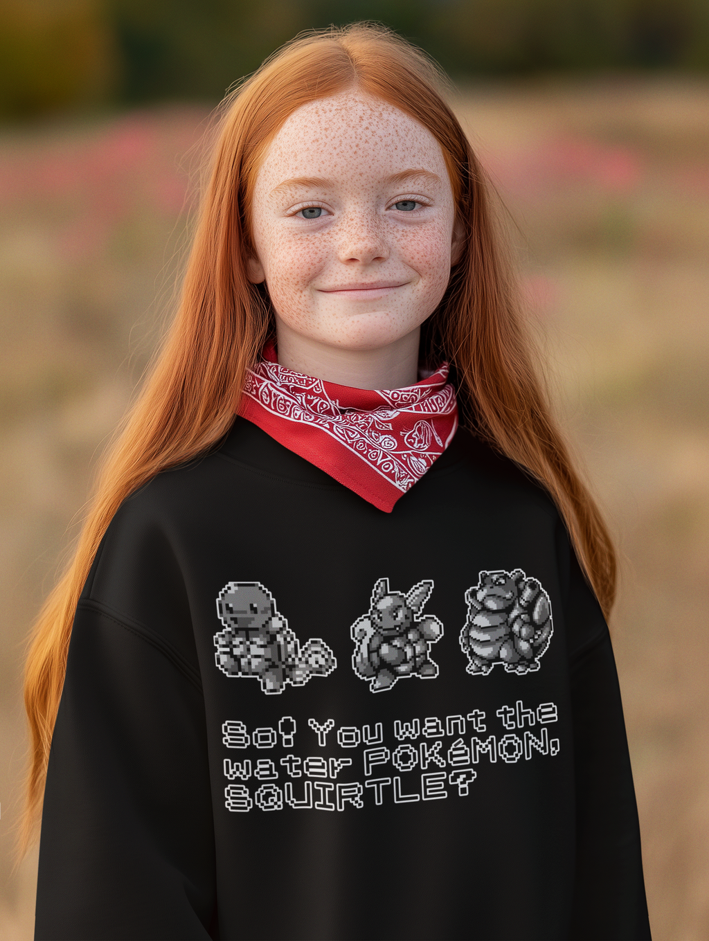 Red & Blue Sprites - So! - PKMN016 - Sudadera Juvenil Cuello Redondo (8 - 14 años)