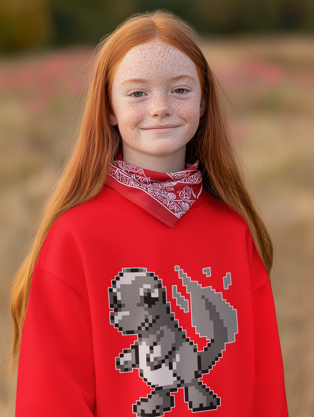Red & Blue Sprites - PKMN005 - Sudadera Infantil Cuello Redondo (4 - 7 años)