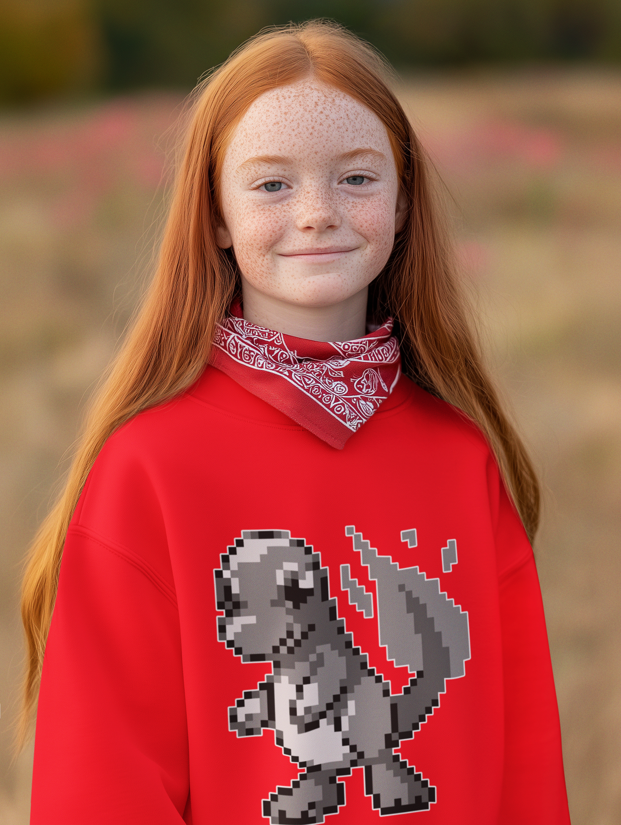 Red & Blue Sprites - PKMN005 - Sudadera Infantil Cuello Redondo (4 - 7 años)