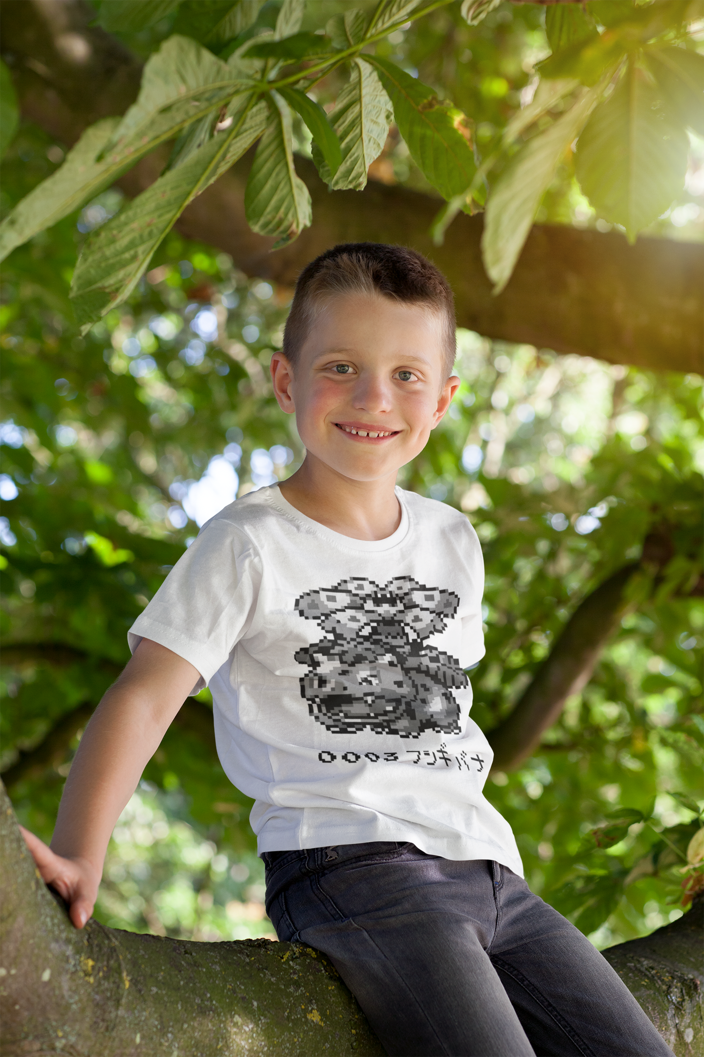 Red & Blue Sprites - PKMN007 - Playera Infantil Cuello Redondo (4 - 7 años)