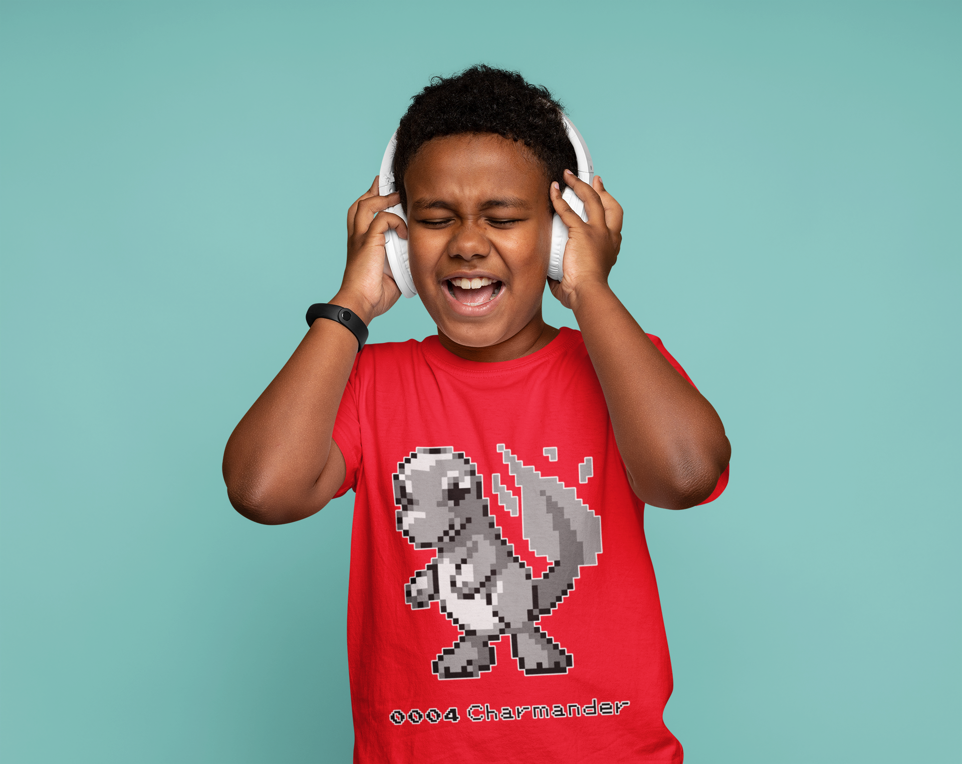 Red & Blue Sprites - PKMN005 - Playera Juvenil Cuello Redondo (8 - 14 años)