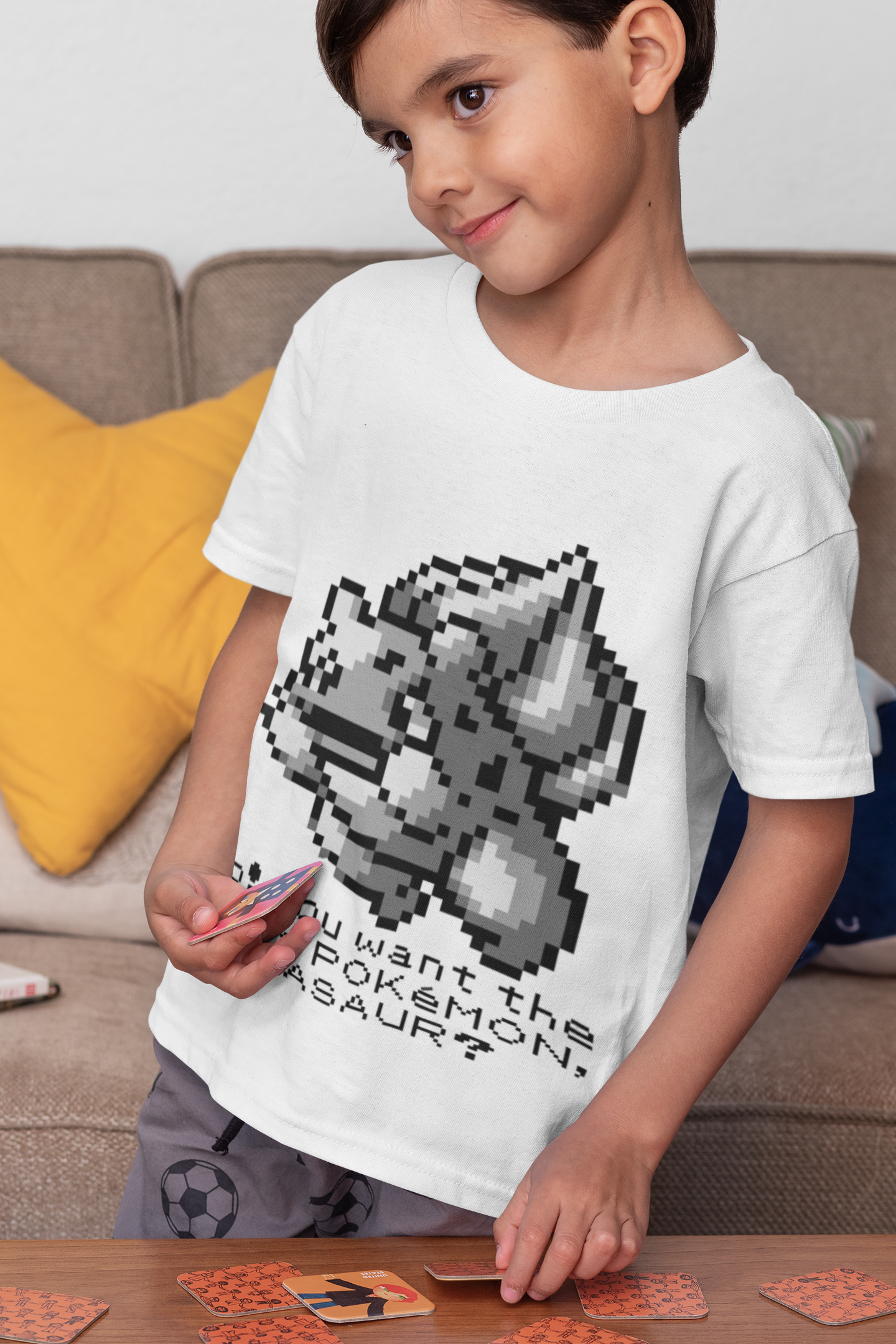 Red & Blue Sprites - So! - PKMN017 - Playera Infantil Cuello Redondo (4 - 7 años)