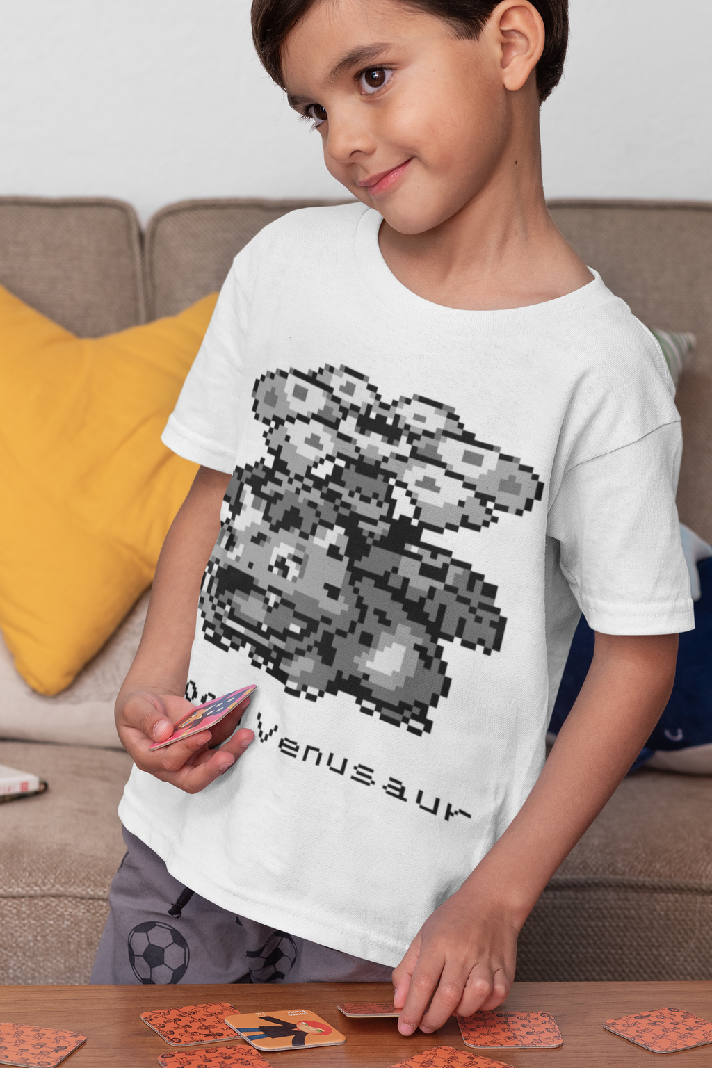 Red & Blue Sprites - PKMN008 - Playera Infantil Cuello Redondo (4 - 7 años)