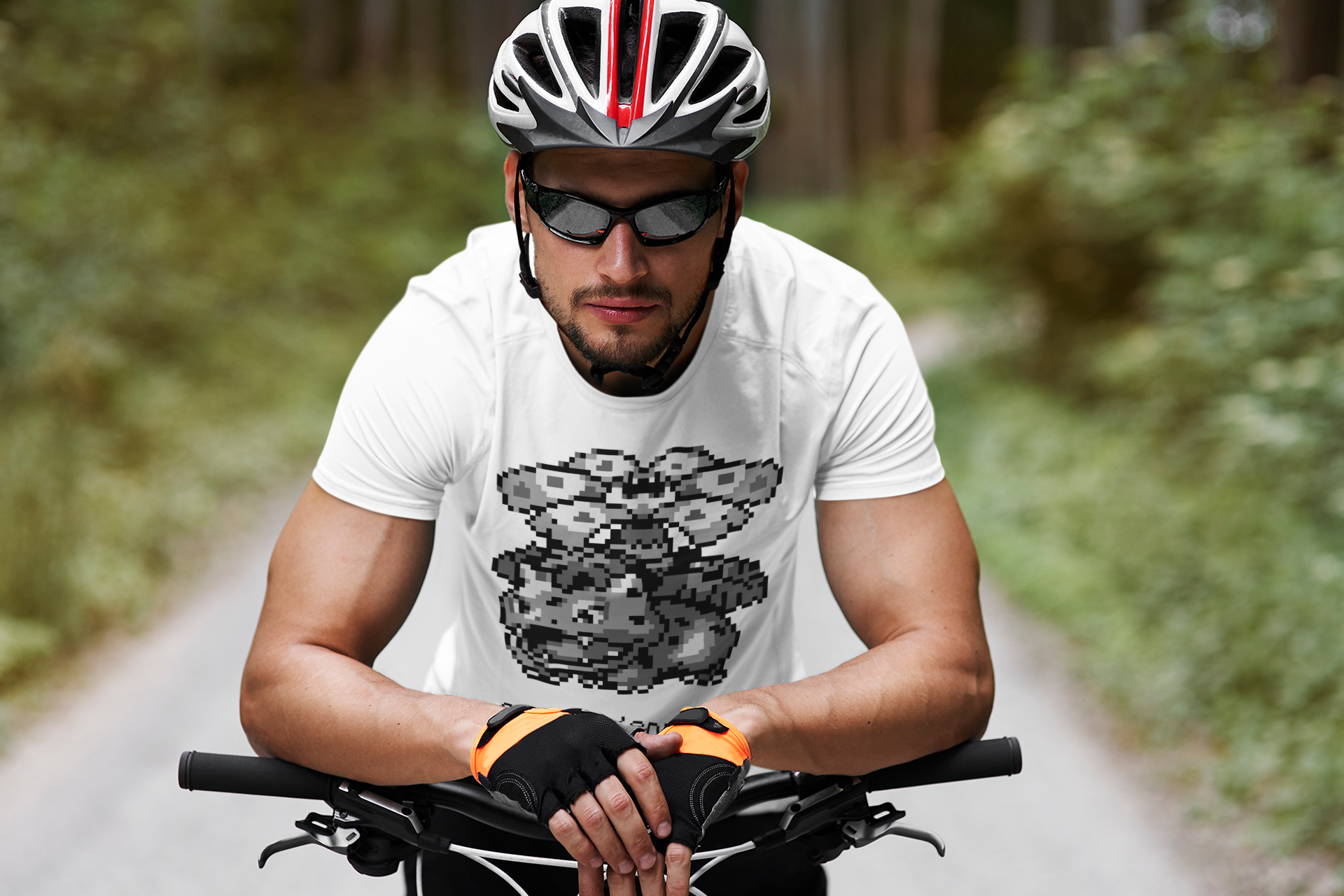 Red & Blue Sprites - PKMN008 - Playera Cuello Redondo