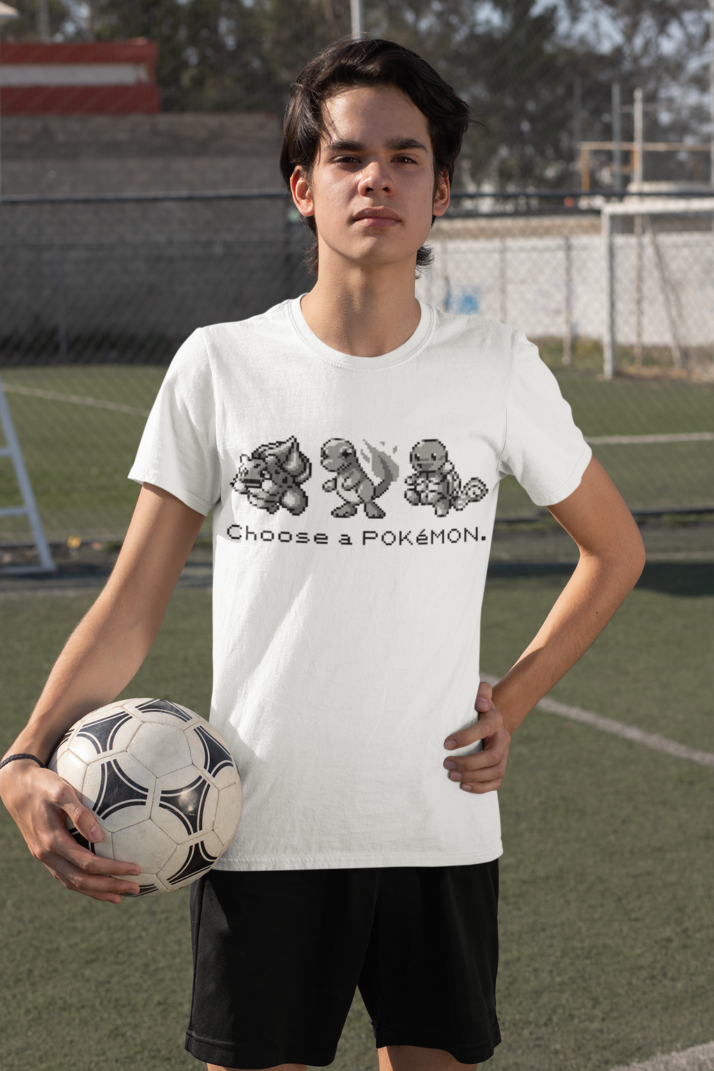 Red & Blue Sprites - CHOOSE - PKMN013 - Playera Juvenil Cuello Redondo (8 - 14 años)