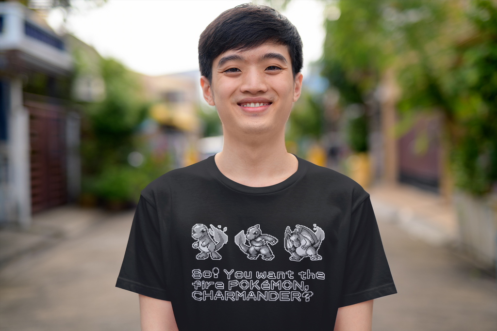 Red & Blue Sprites - So! - PKMN015 - Playera Juvenil Cuello Redondo (8 - 14 años)