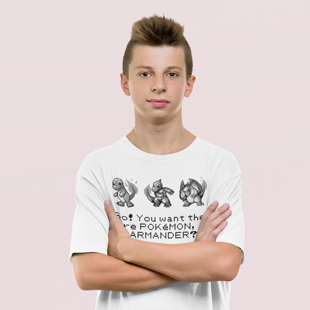 Red & Blue Sprites - So! - PKMN015 - Playera Juvenil Cuello Redondo (8 - 14 años)