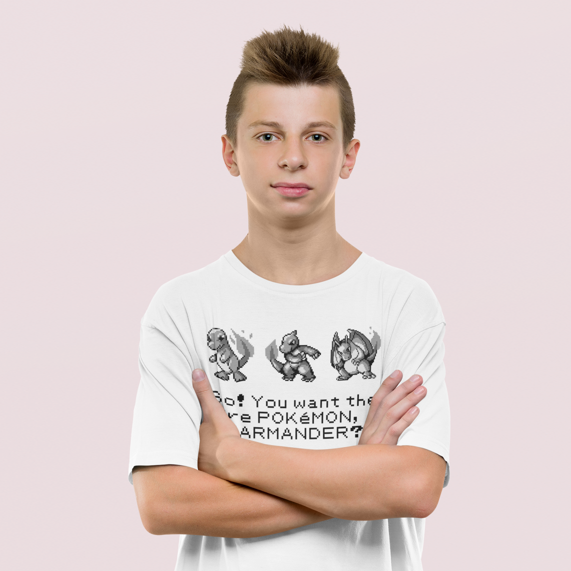 Red & Blue Sprites - So! - PKMN015 - Playera Juvenil Cuello Redondo (8 - 14 años)