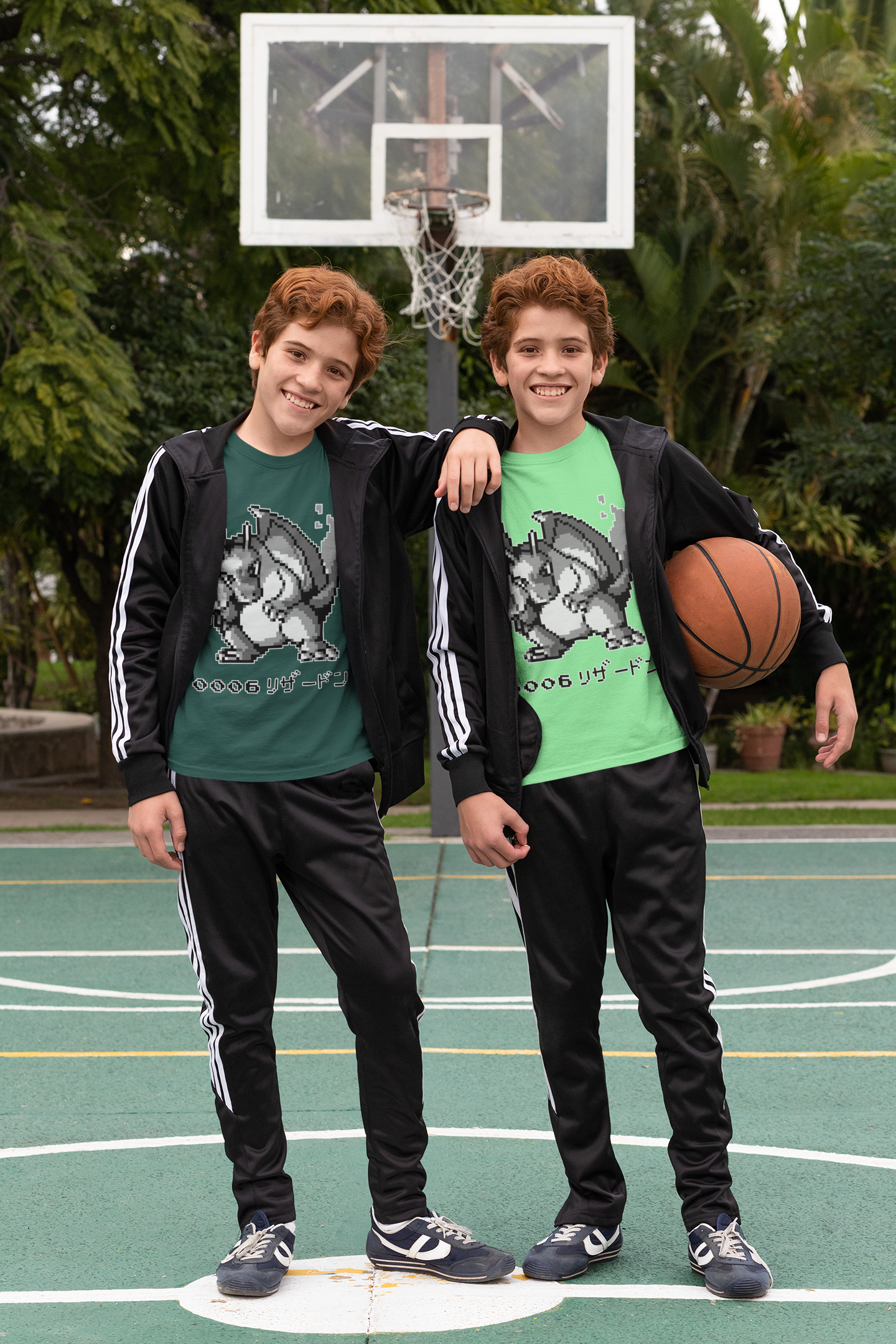 Red & Blue Sprites - PKMN009 - Playera Juvenil Cuello Redondo (8 - 14 años)