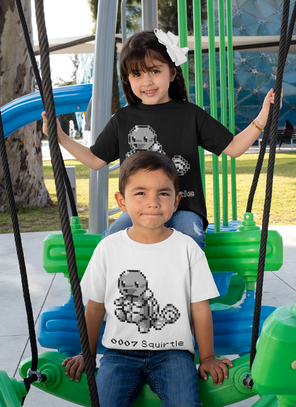 Red & Blue Sprites - PKMN006 - Playera Infantil Cuello Redondo (4 - 7 años)