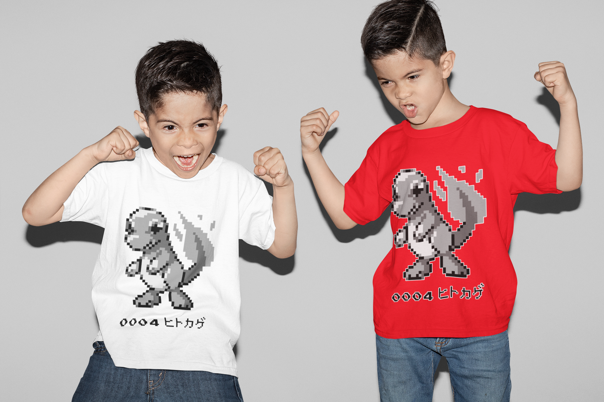 Red & Blue Sprites - PKMN002 - Playera Infantil Cuello Redondo (4 - 7 años)