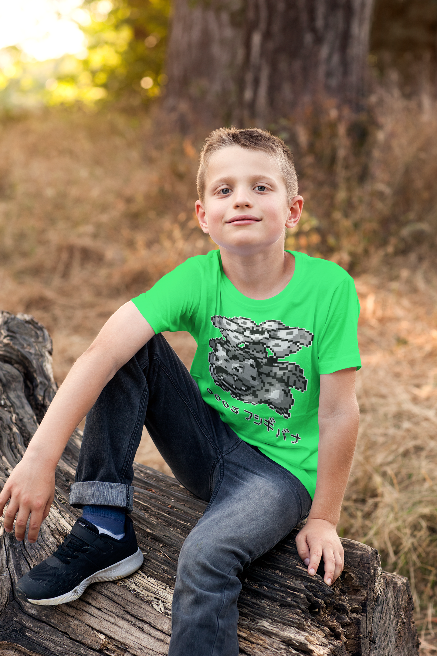 Red & Blue Sprites - PKMN007 - Playera Infantil Cuello Redondo (4 - 7 años)