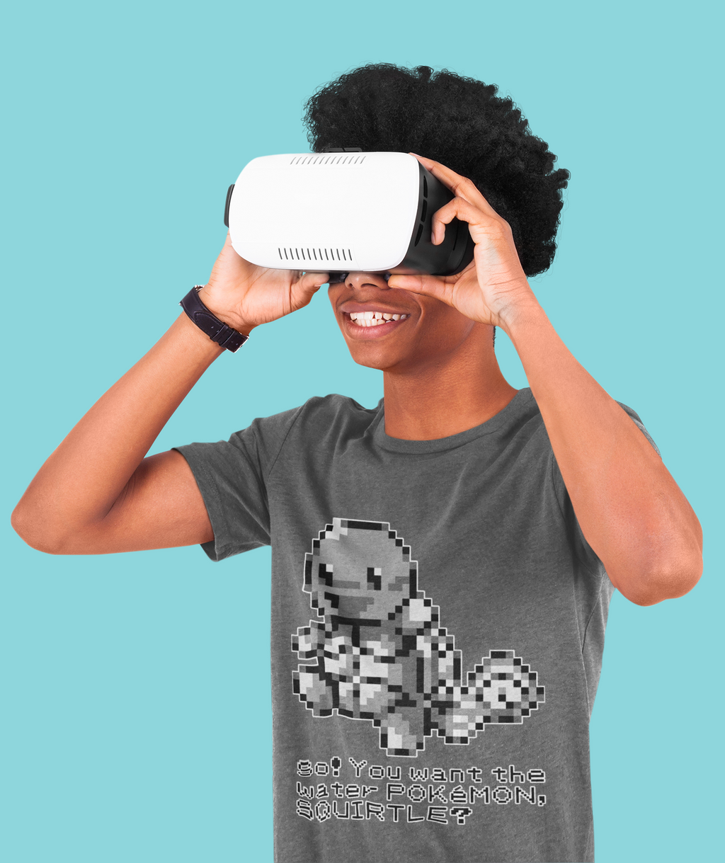 Red & Blue Sprites - So! - PKMN019 - Playera Juvenil Cuello Redondo (8 - 14 años). Peso: 200 gr/m²