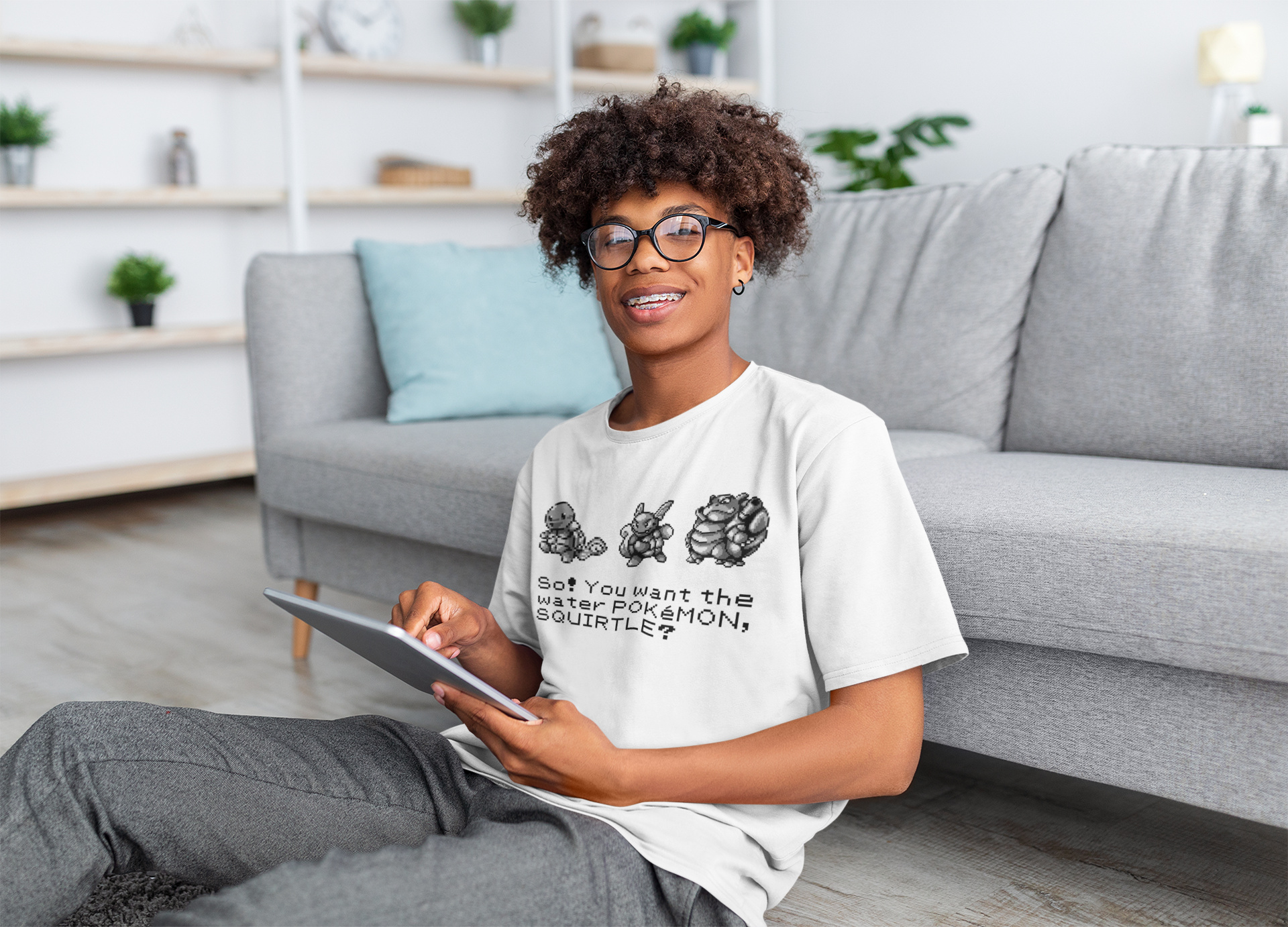 Red & Blue Sprites - So! - PKMN016 - Playera Juvenil Cuello Redondo (8 - 14 años)