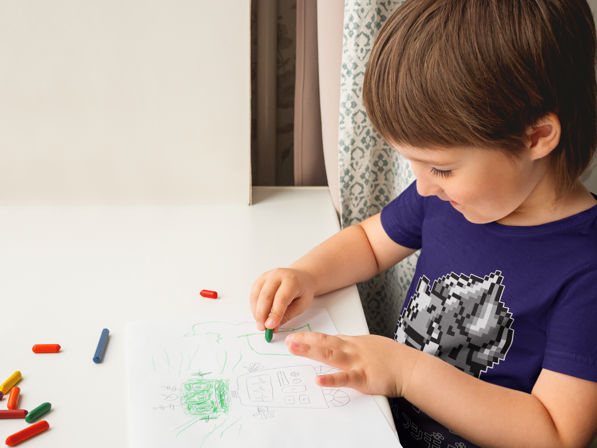 Red & Blue Sprites - PKMN001 - Playera Juvenil Cuello Redondo (8 - 14 años)