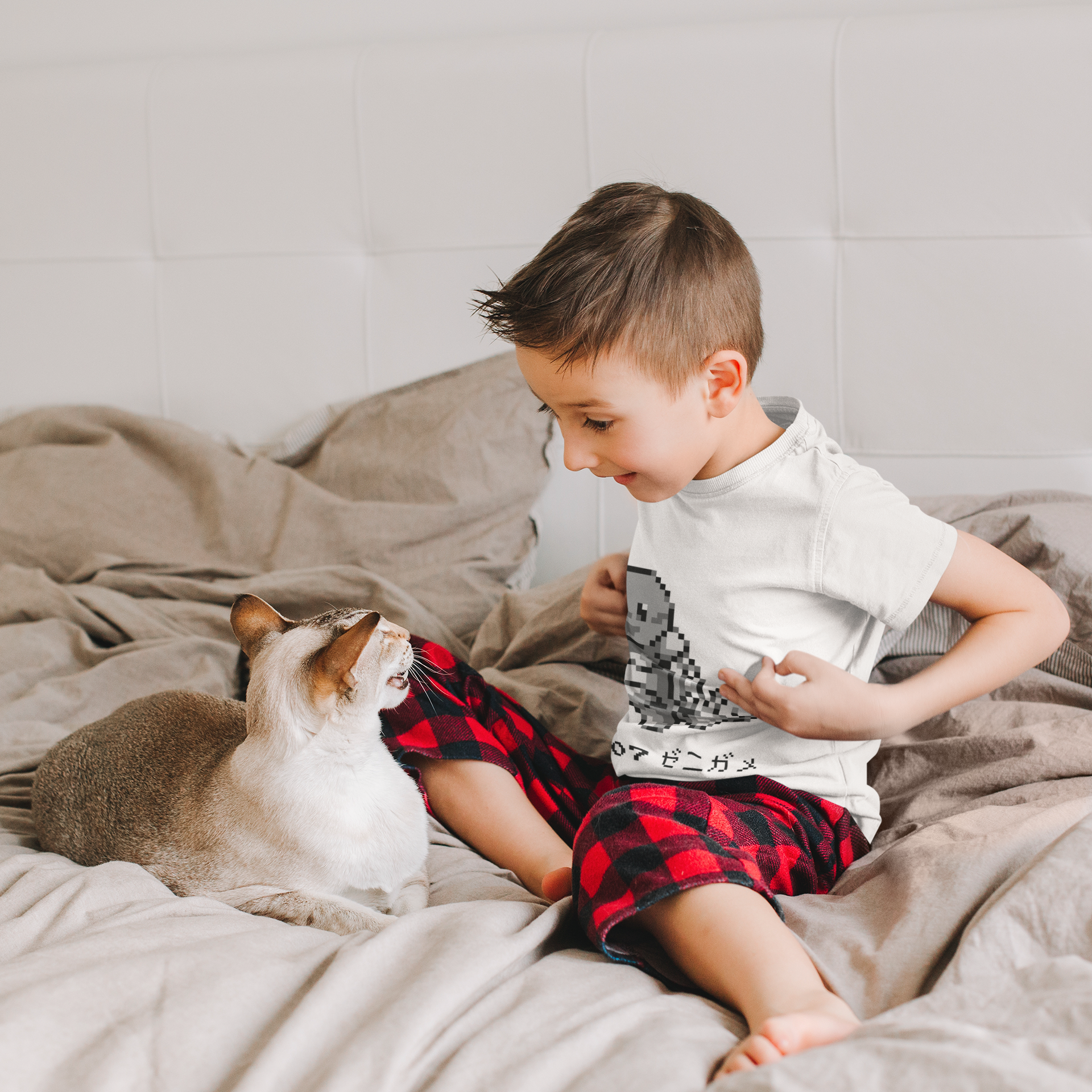 Red & Blue Sprites - PKMN003 - Playera Infantil Cuello Redondo (4 - 7 años)