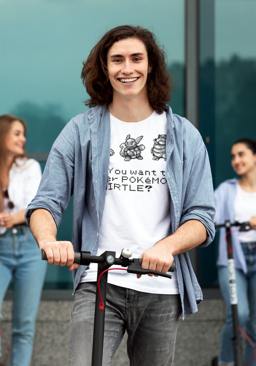 Red & Blue Sprites - So! - PKMN016 - Playera Cuello Redondo