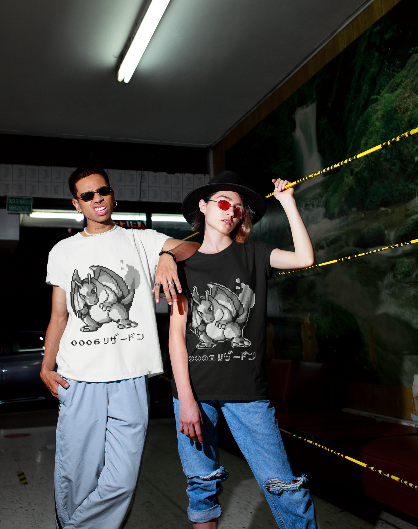 Red & Blue Sprites - PKMN009 - Playera Cuello Redondo