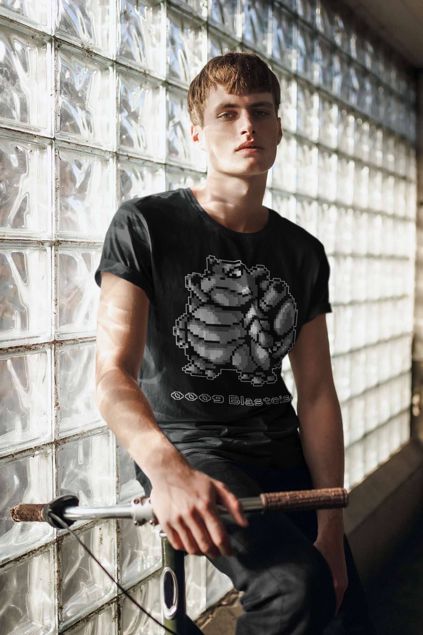 Red & Blue Sprites - PKMN012 - Playera Cuello Redondo