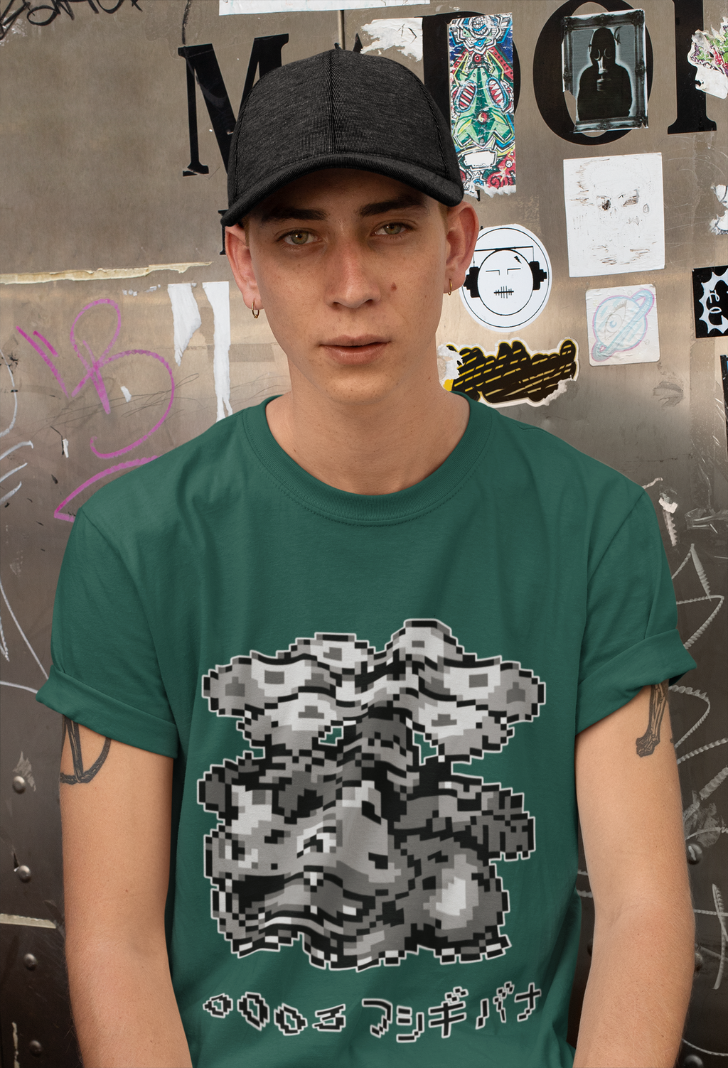 Red & Blue Sprites - PKMN007 - Playera Cuello Redondo