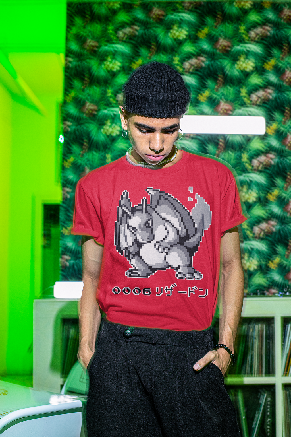 Red & Blue Sprites - PKMN009 - Playera Cuello Redondo