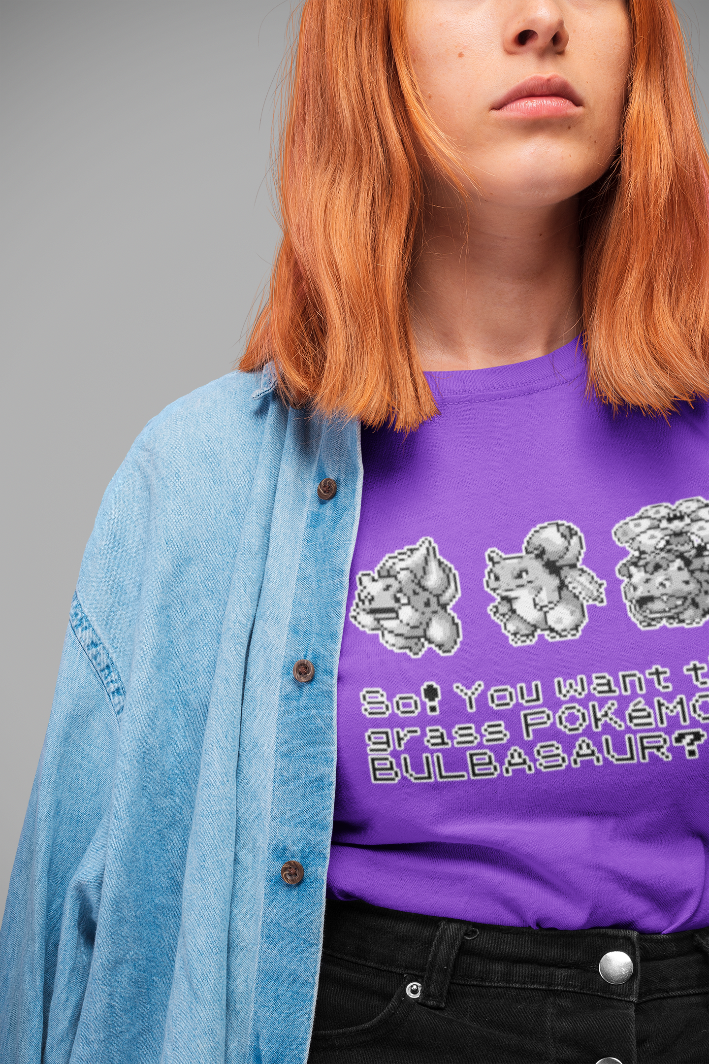 Red & Blue Sprites - So! - PKMN014 - Playera Cuello Redondo