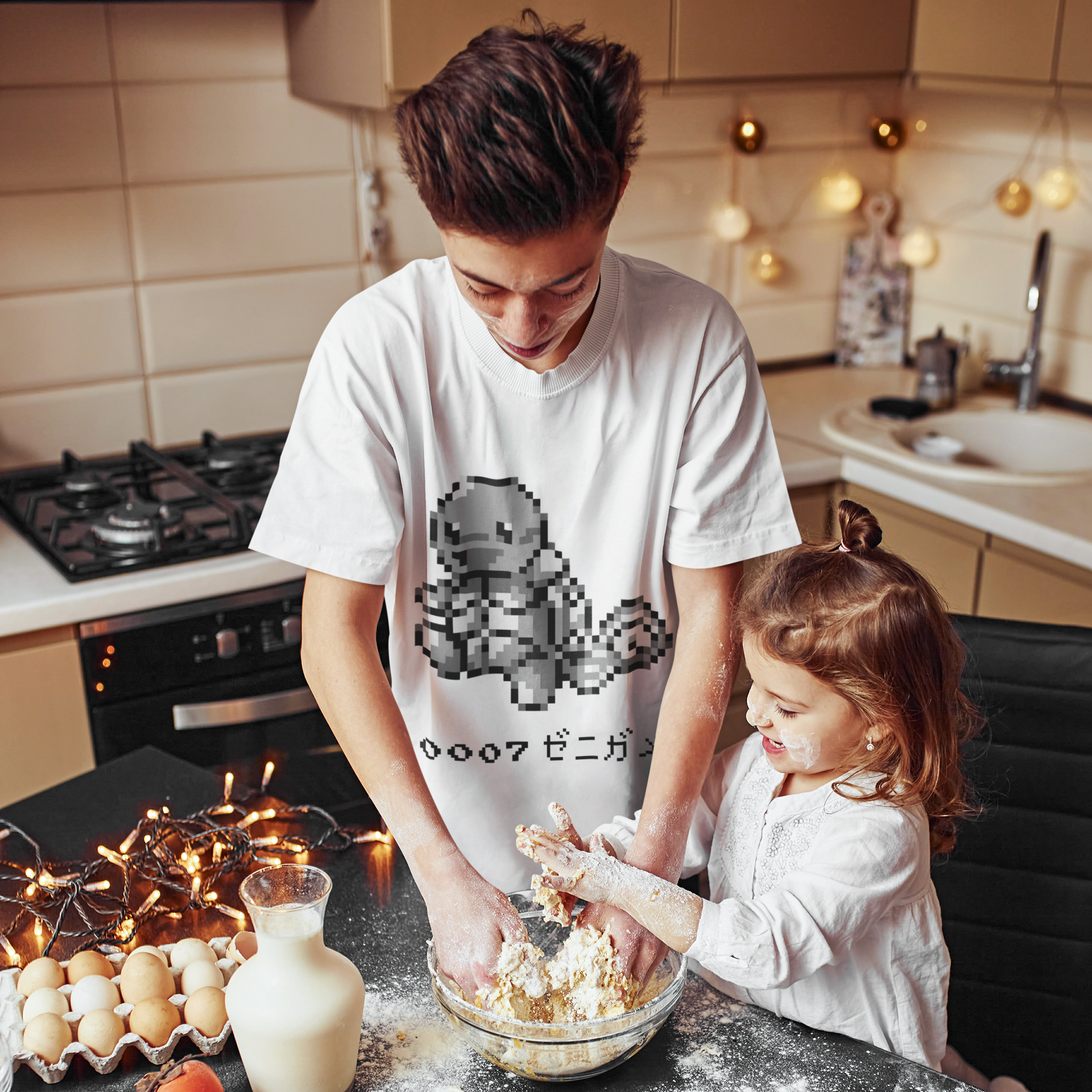 Red & Blue Sprites - PKMN003 - Playera Juvenil Cuello Redondo (8 - 14 años)