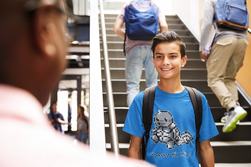 Red & Blue Sprites - PKMN003 - Playera Juvenil Cuello Redondo (8 - 14 años)