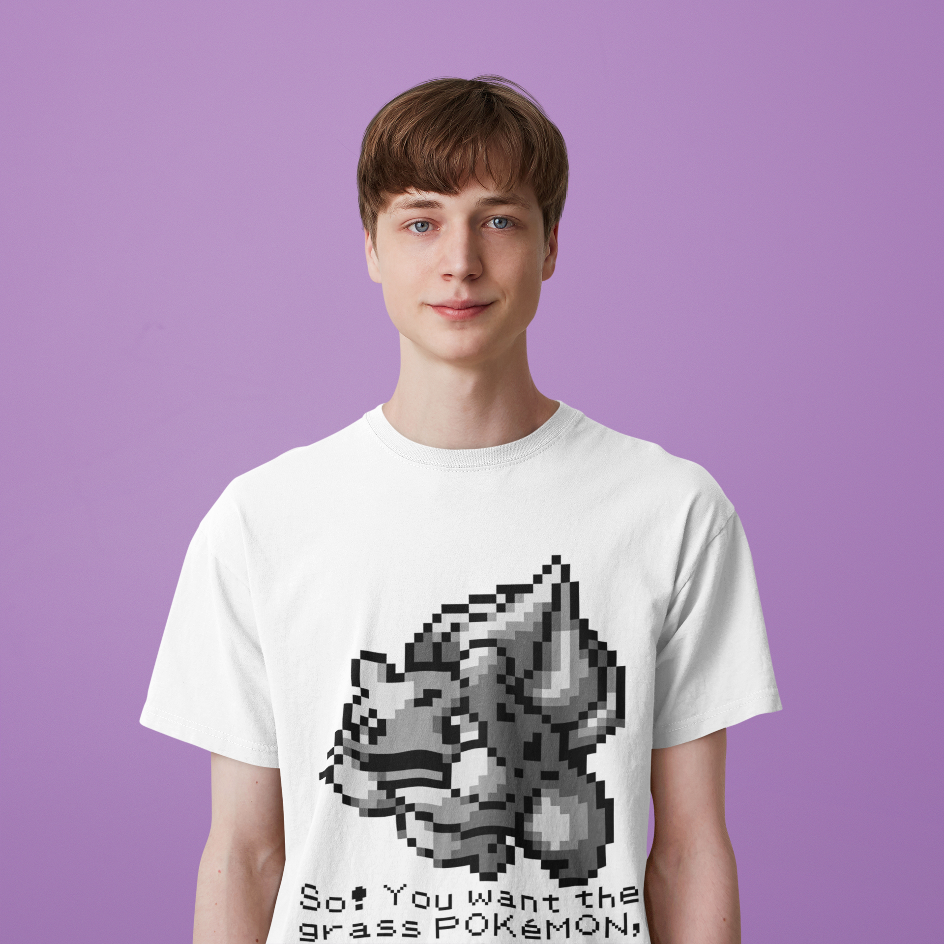 Red & Blue Sprites - So! - PKMN017 - Playera Cuello Redondo