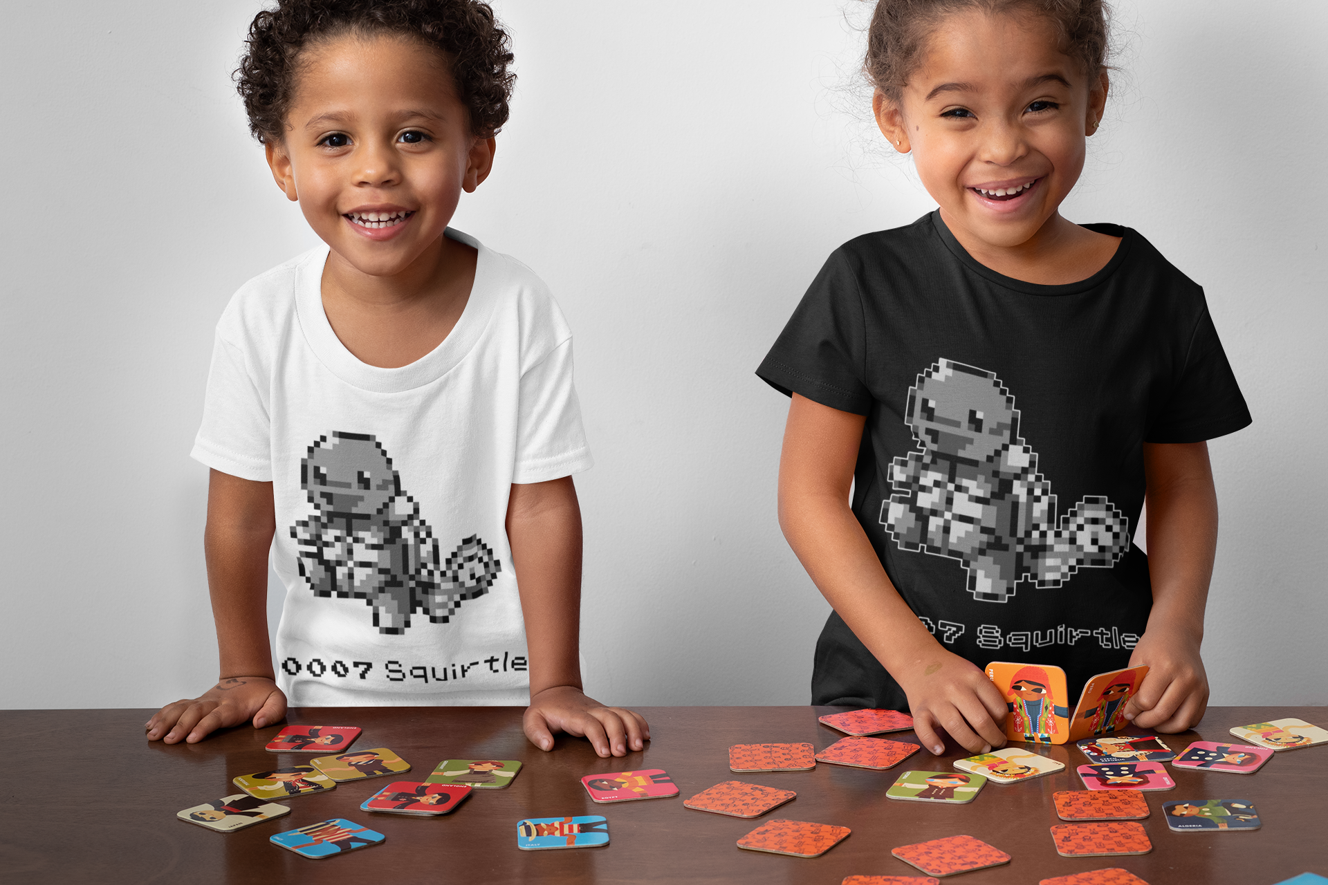 Red & Blue Sprites - PKMN006 - Playera Infantil Cuello Redondo (4 - 7 años)