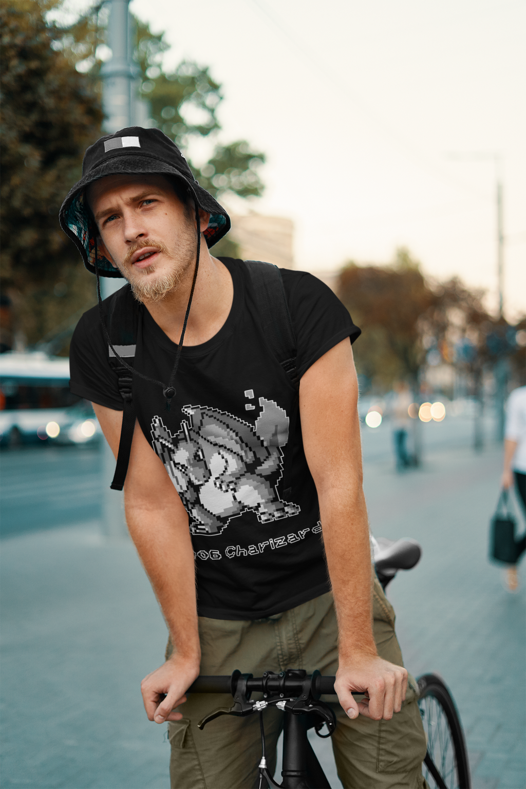 Red & Blue Sprites - PKMN010 - Playera Cuello Redondo