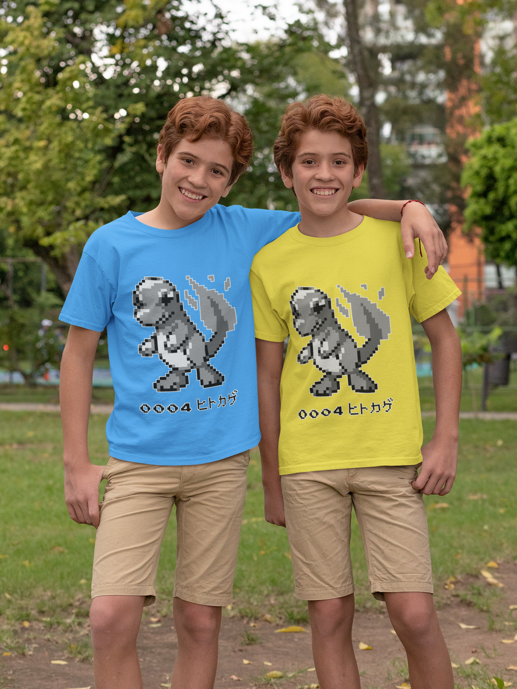 Red & Blue Sprites - PKMN002 - Playera Juvenil Cuello Redondo (8 - 14 años)