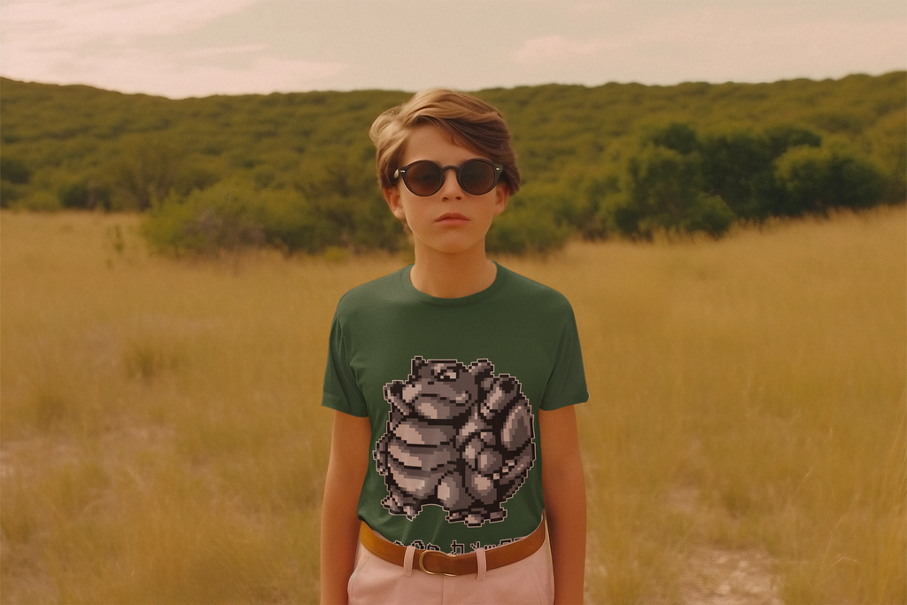 Red & Blue Sprites - PKMN011 - Playera Infantil Cuello Redondo (4 - 7 años)