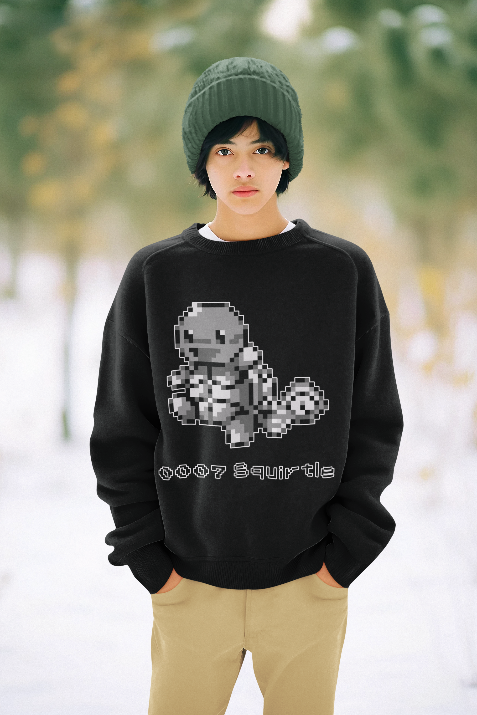 Red & Blue Sprites - PKMN006 - Sudadera Juvenil Cuello Redondo (8 - 14 años)
