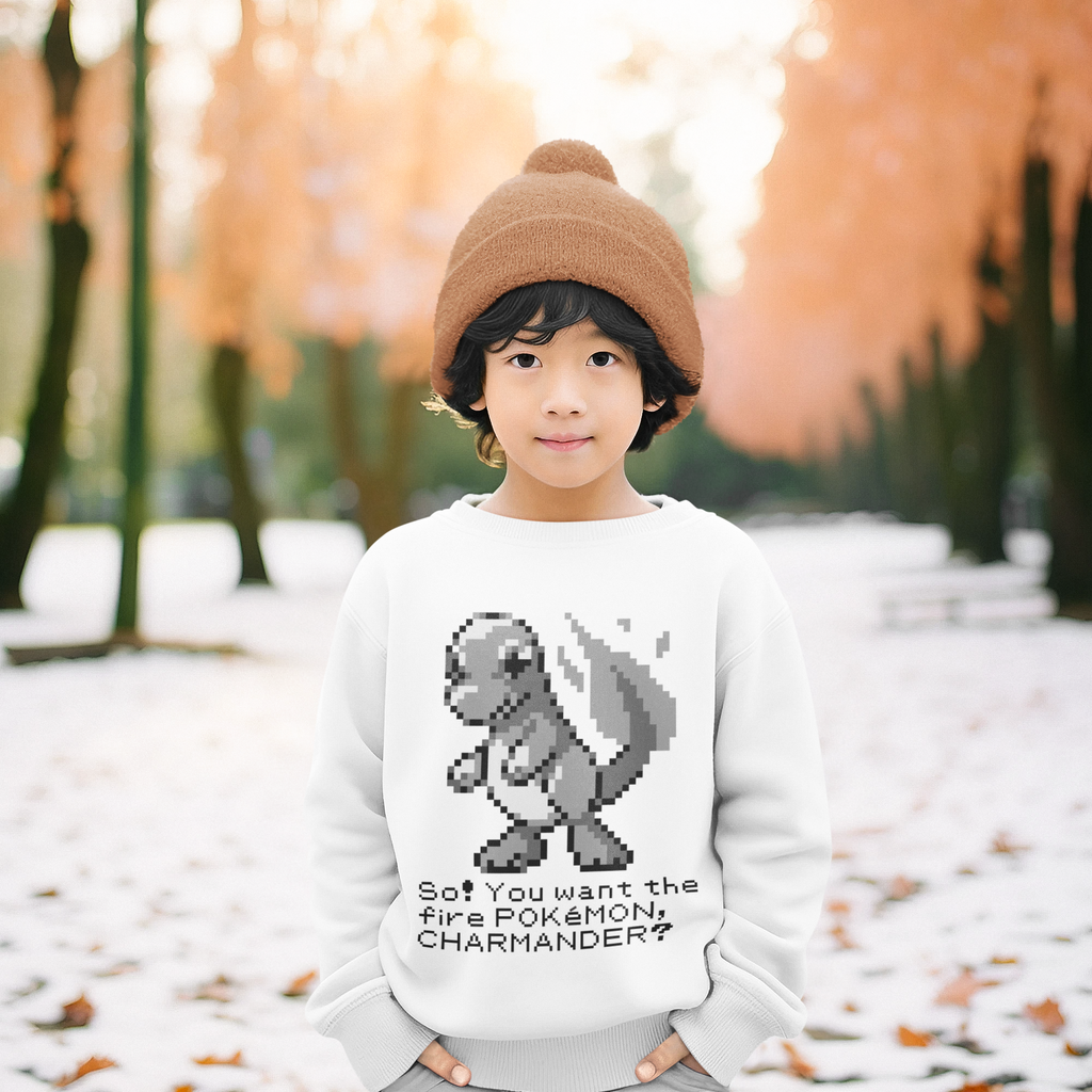 Red & Blue Sprites - So! - PKMN018 - Sudadera Infantil Cuello Redondo (4 - 7 años)