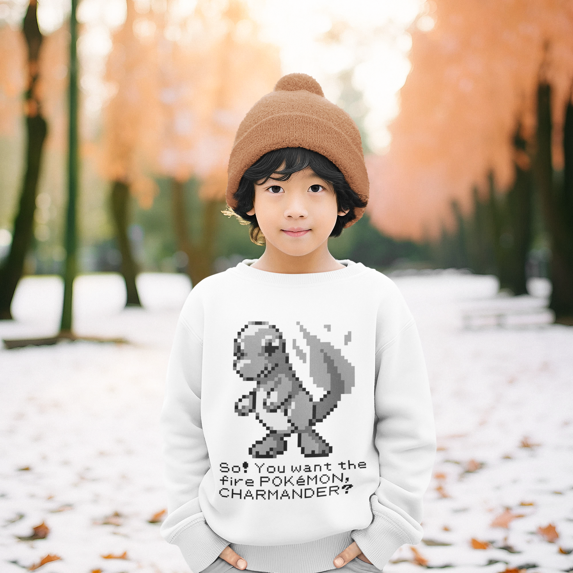 Red & Blue Sprites - So! - PKMN018 - Sudadera Infantil Cuello Redondo (4 - 7 años)